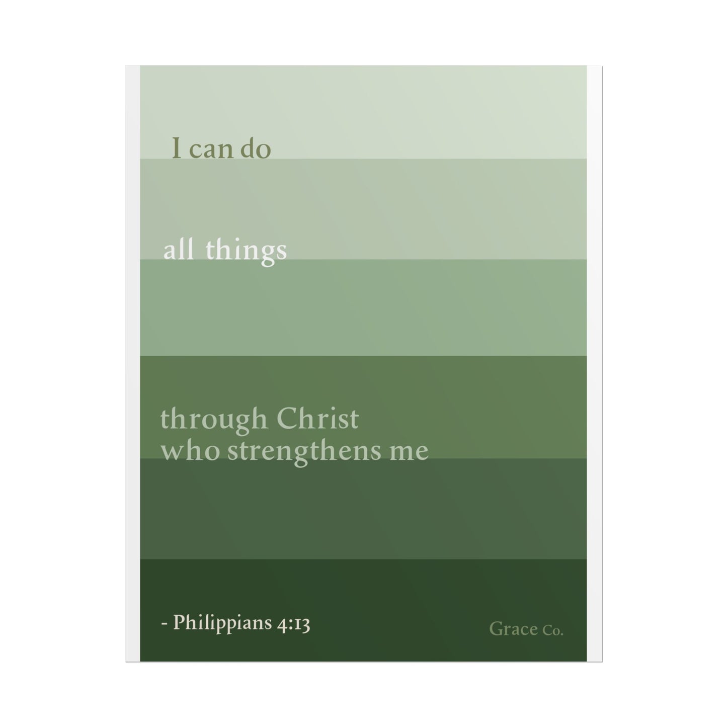 I Can Do All Things Through Christ Inspirational Wall Art Print, Motivational Home Décor, Bible Verse Art, Modern Minimalist Poster, Christian Gift Idea