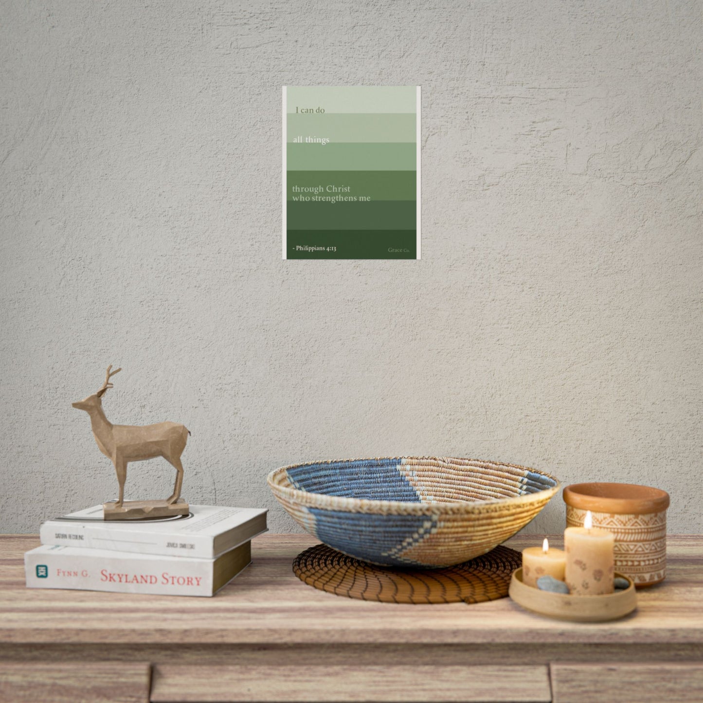 I Can Do All Things Through Christ Inspirational Wall Art Print, Motivational Home Décor, Bible Verse Art, Modern Minimalist Poster, Christian Gift Idea
