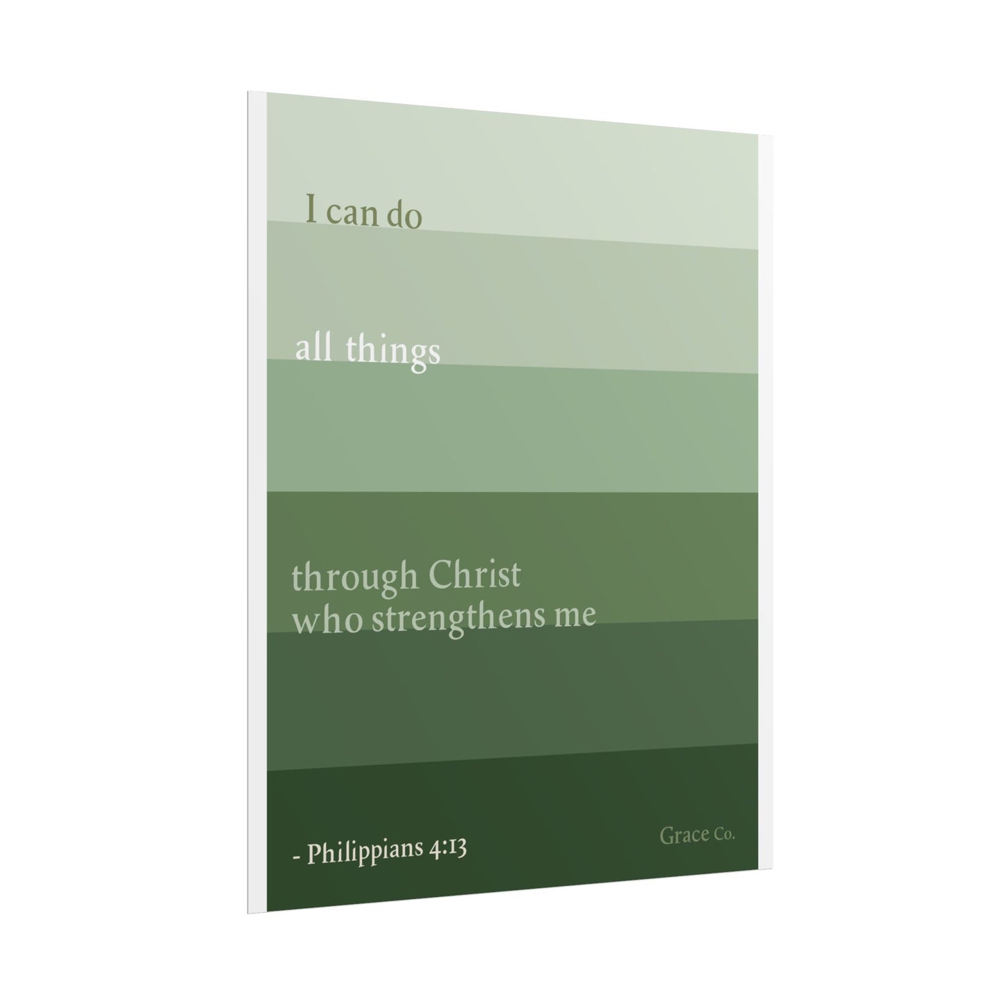I Can Do All Things Through Christ Inspirational Wall Art Print, Motivational Home Décor, Bible Verse Art, Modern Minimalist Poster, Christian Gift Idea