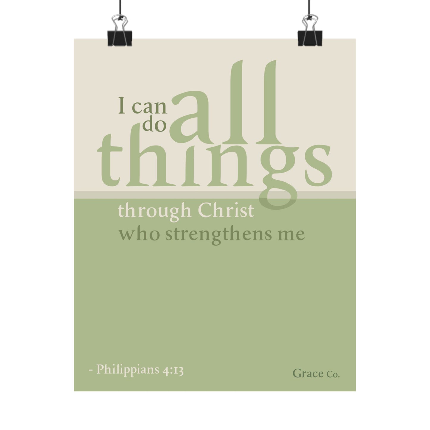 Find Your Strength - Philippians 4:13 Christian Wall Art