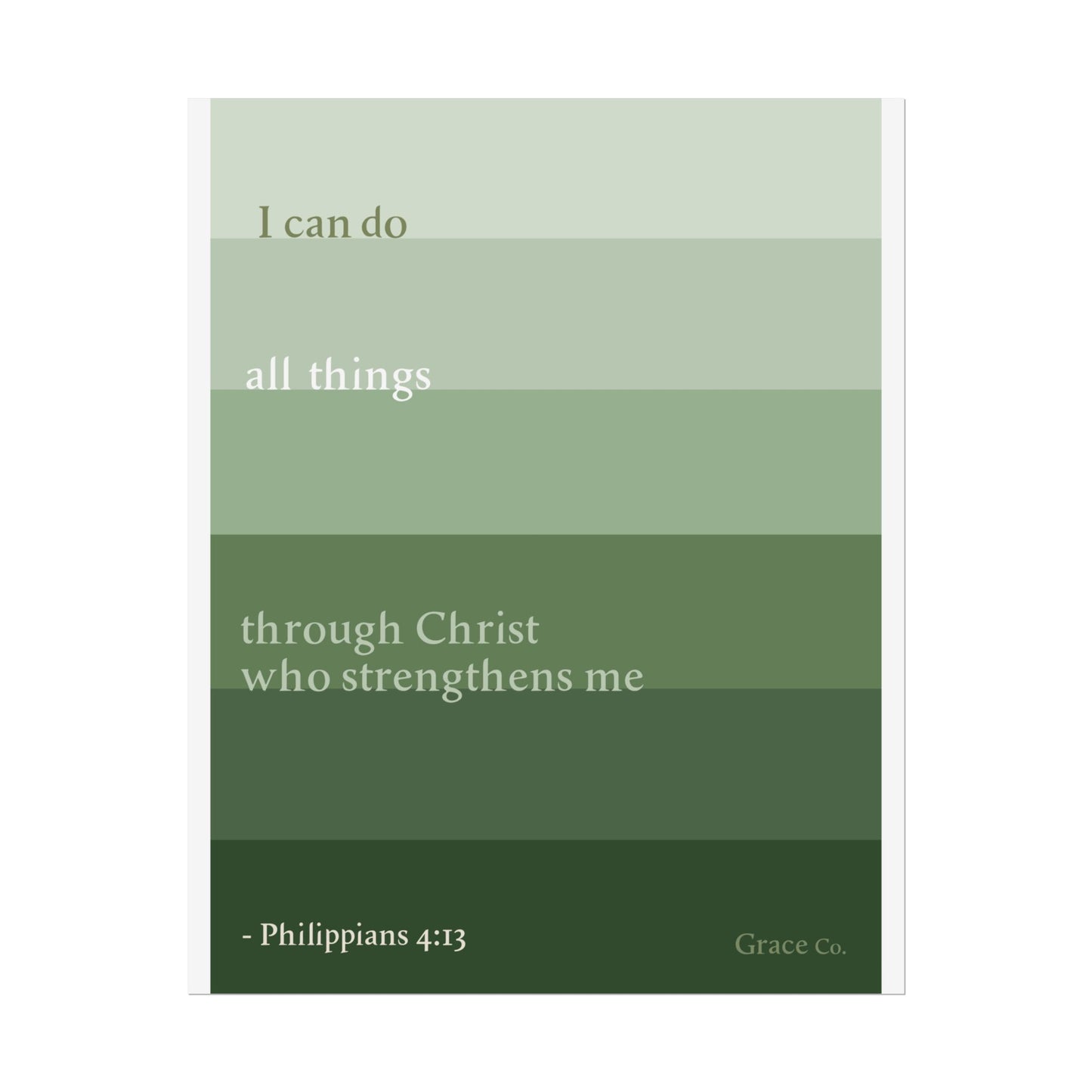 I Can Do All Things Through Christ Inspirational Wall Art Print, Motivational Home Décor, Bible Verse Art, Modern Minimalist Poster, Christian Gift Idea