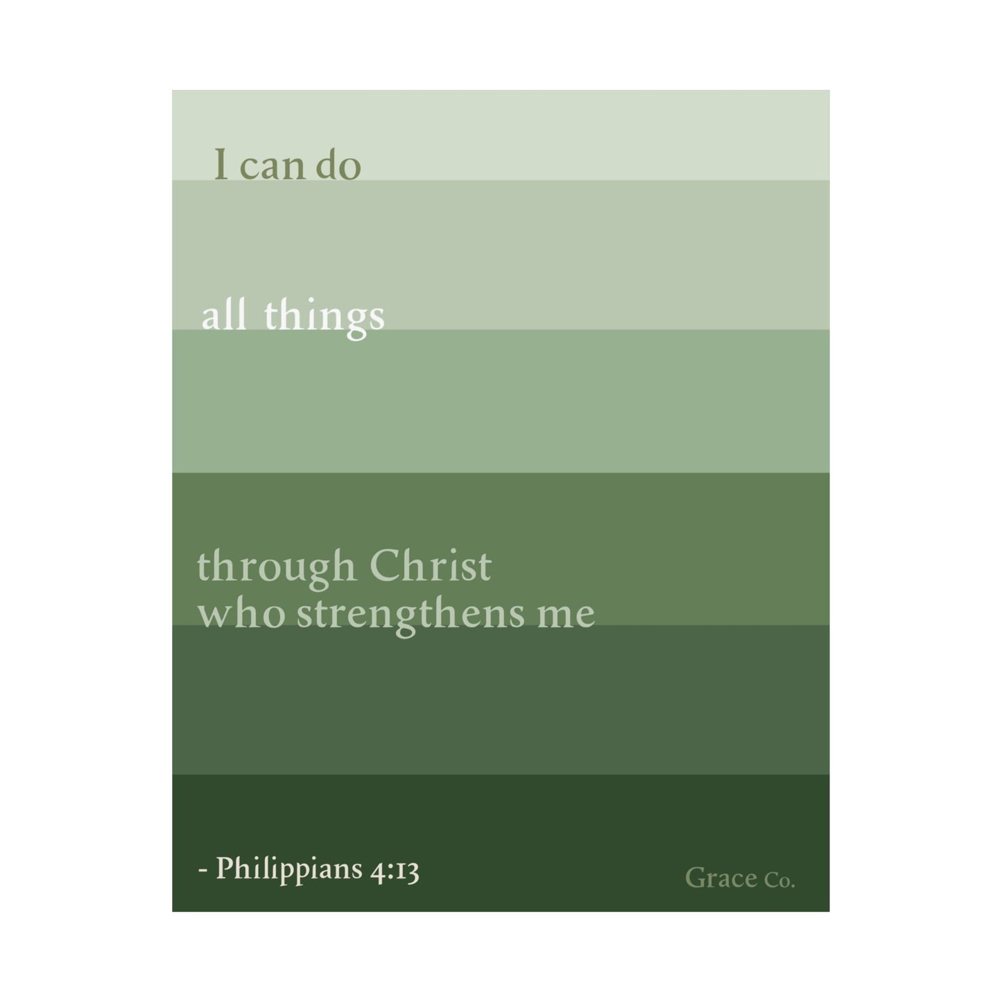 "I Can Do All Things Through Christ" Inspirational Matte Vertical Poster Set, Motivational Wall Art, Christian Decor, Home Office Inspiration, Bible Quote Art