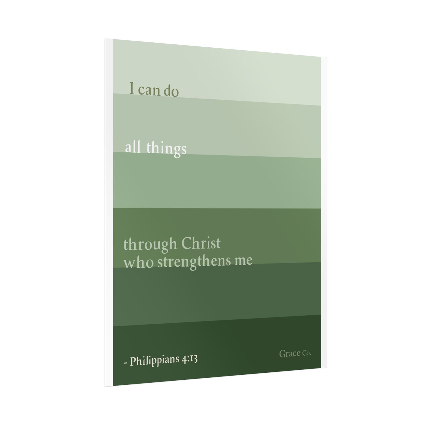 I Can Do All Things Through Christ Inspirational Wall Art Print, Motivational Home Décor, Bible Verse Art, Modern Minimalist Poster, Christian Gift Idea
