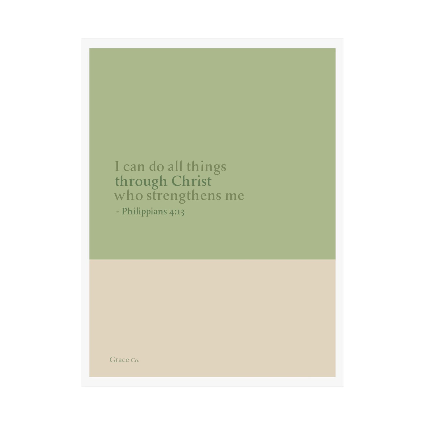 "I Can Do All Things Through Christ" Inspirational Matte Vertical Posters, Motivational Wall Art, Christian Home Decor, Philippians 4:13, Uplifting Quotes, Gift for Him/Her